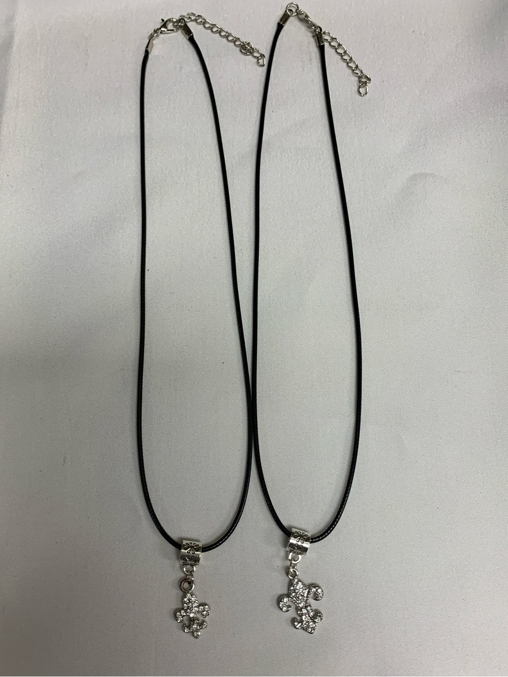 2 Fleur-de-lis Charm Necklaces